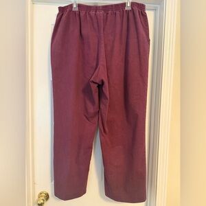 Women’s Slacks by Alfred Dunner, Cranberry color, Size 18W, Cotton/Poly blend